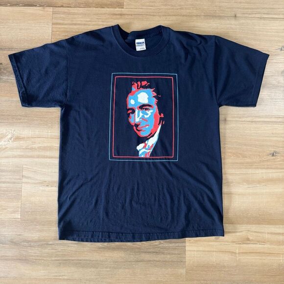 Y2K T Pain Thomas Paine Its Common Sense Shawty Parody Navy Blue Shirt Size L - Picture 1 of 4